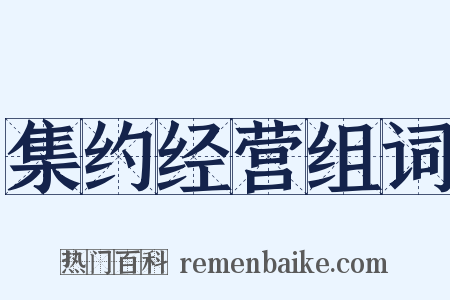 集约经营组词是什么意思的图片